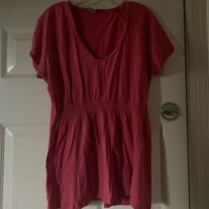 Coral colored smock top by Bitten by SJP size XL